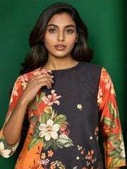 Digital Print Pure Chanderi Cotton Indo-Western Set- Set of 2