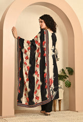 Black Muslin Suit with Handwork Detailing - Set of 3