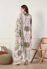 Cream Cotton Suit- Set of 3