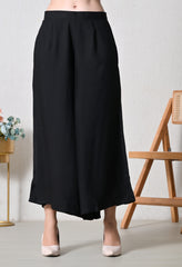 Grey & Black Digital Print Muslin Co-ord Set- Set of 2