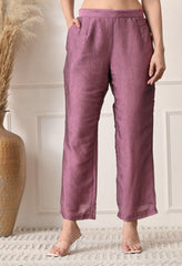 Blush Pink Crush Silk Sequin Work Co-ord Set- Set of 2