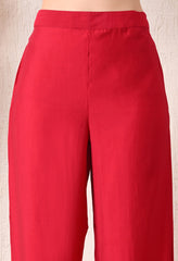 Magenta Modal Silk Embroidered Suit- Set of 3