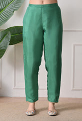 Green Tissue Silk with Hand Work Suit- Set of 3