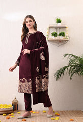 Elegant 3 - piece Pure Velvet Set - Fine Strings