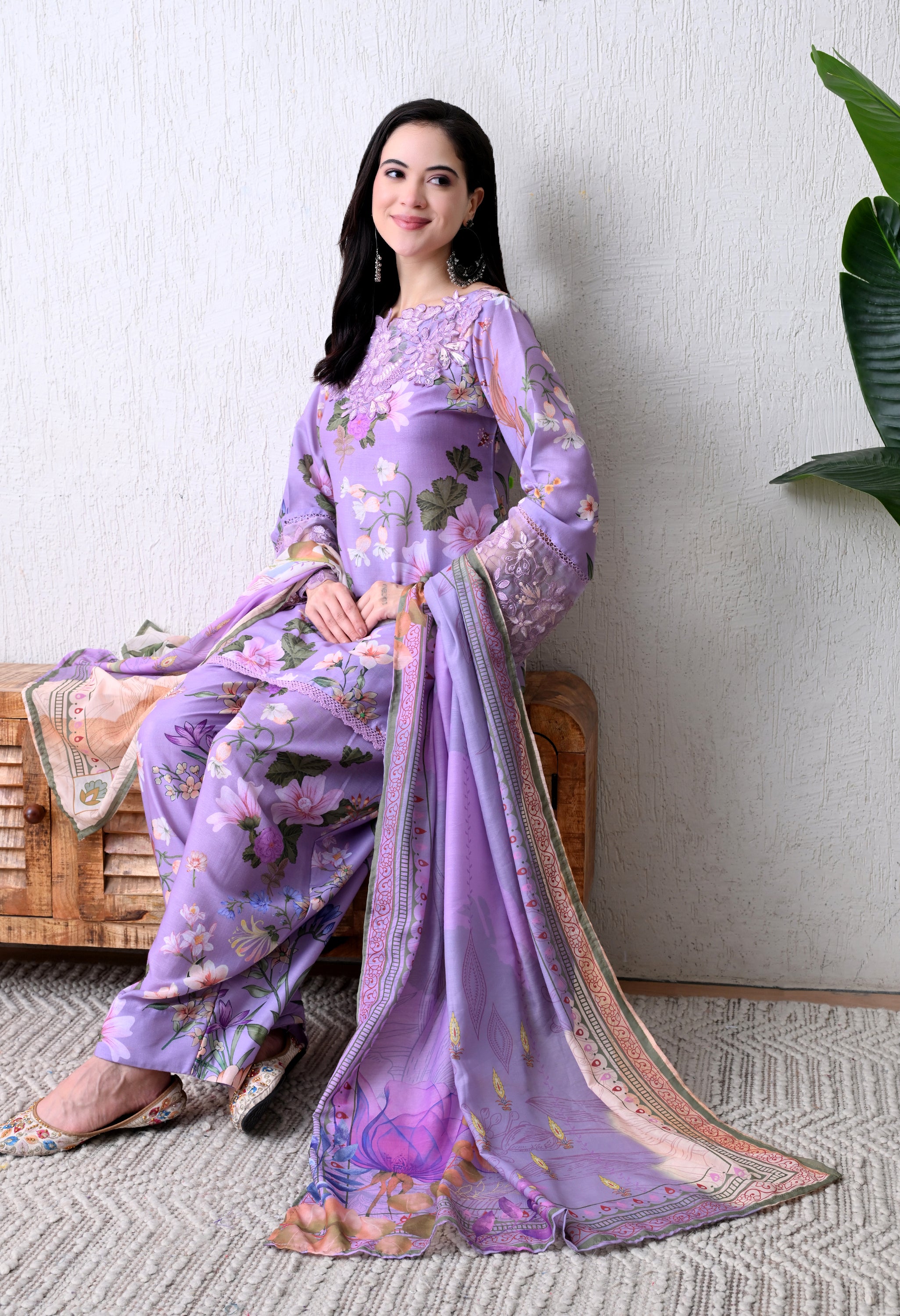 Premium Cotton Farshi Shalwar Suit- Set of 3