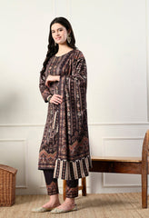 Coffee Color Woolen Suit - Fine Strings