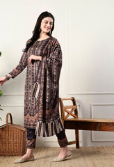 Coffee Color Woolen Suit - Fine Strings
