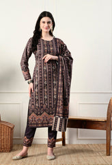 Coffee Color Woolen Suit - Fine Strings