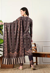 Coffee Color Woolen Suit - Fine Strings