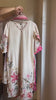 Cream Floral Muslin Suit with Mirror Work Neckline - Set of 3