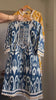Cotton Ikat Print Mustard Yellow Co-ord Set-Set of 2