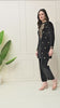 Black Velvet Co-ord set with Zari Sequence and Cutdana Work Paired with Smart Pants- Set of 2