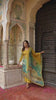 Mustard Yellow Crepe Digital Print Hand embroidered Suit - Set of 3
